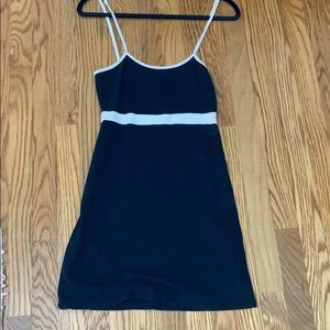 Navy Blue mini dress with stripe